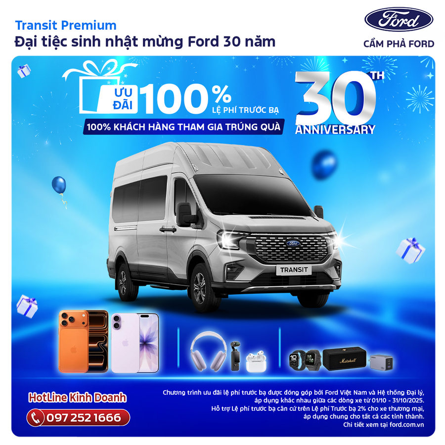 Ford Transit Hoàn Toàn Mới – Ưu Đãi Lớn Tại Cẩm Phả Ford