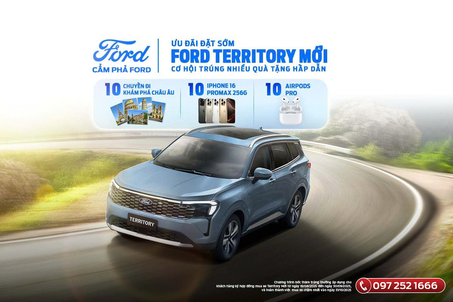 Ưu Đãi Đặt Sớm Ford Territory 2025 – Ưu Đãi Hấp Dẫn Tại Cẩm Phả Ford